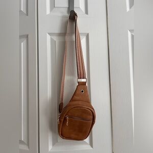 Brown Leather Sling Bag
